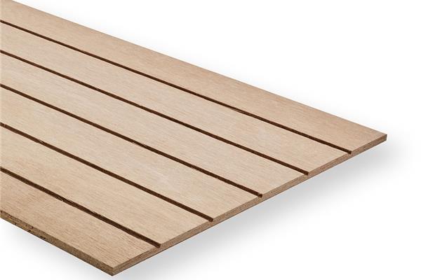 Garantieplaat Ocoumé gegroefd